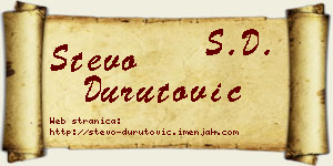 Stevo Durutović vizit kartica